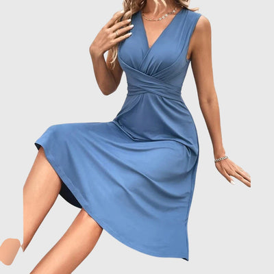 Brenda - Women's summer dress with wrap neckline