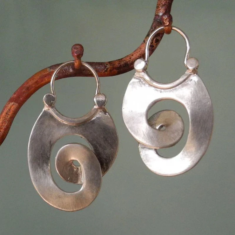 Irregular Silver Vintage Earrings