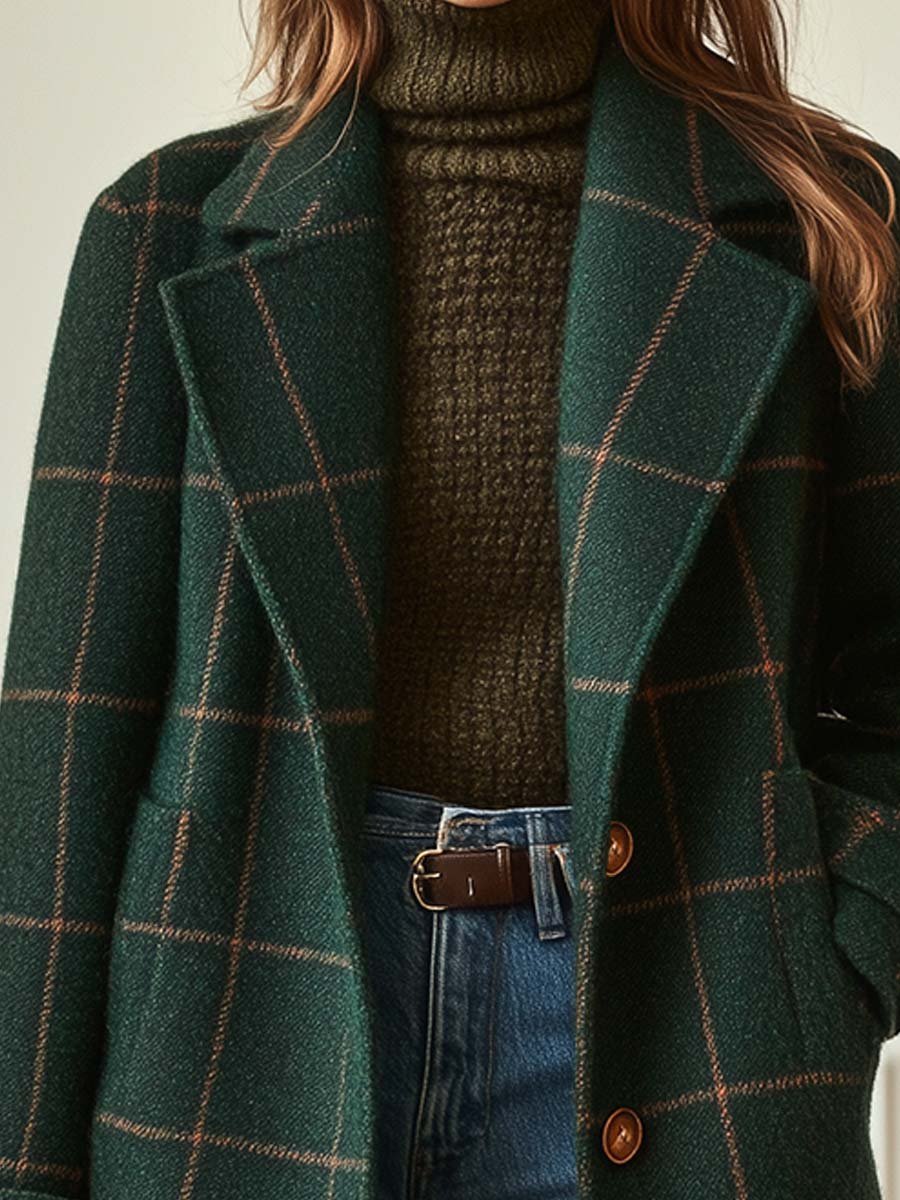 Diana - Cambridge Wool Check Coat