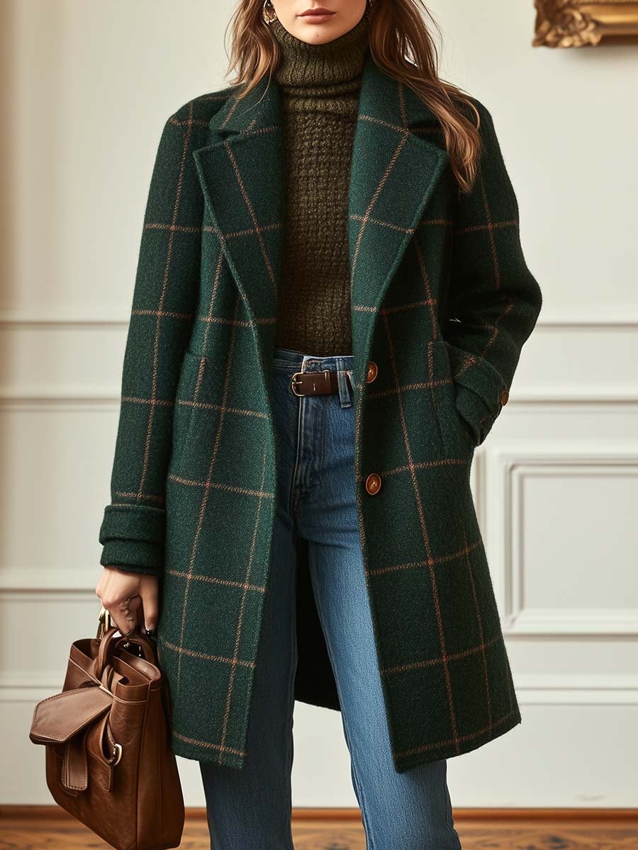 Diana - Cambridge Wool Check Coat